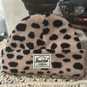 Leopard like print Herschel baby beanie